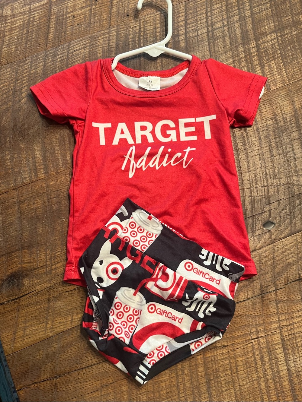 Target Addict Red Tee and Graphic Shorts Set